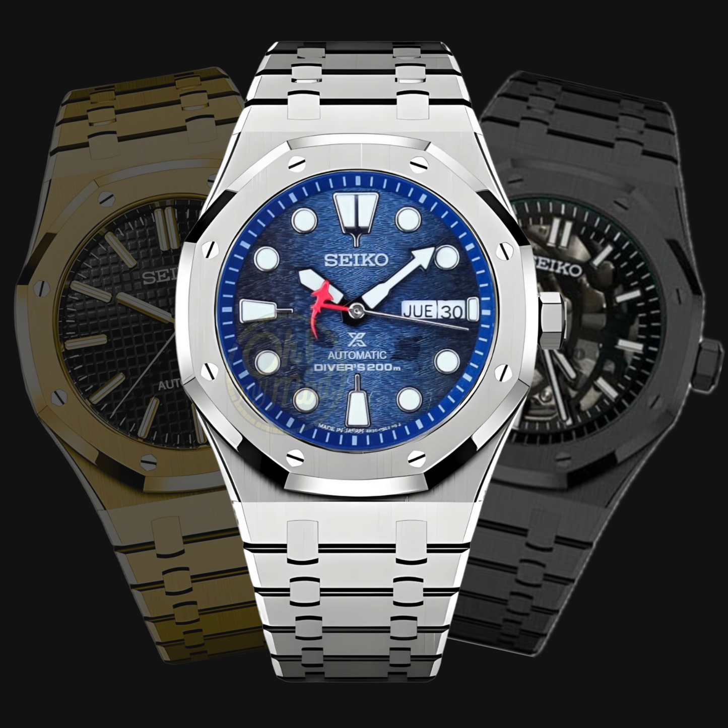 Pilot MOD watch with large numerals and nylon strap