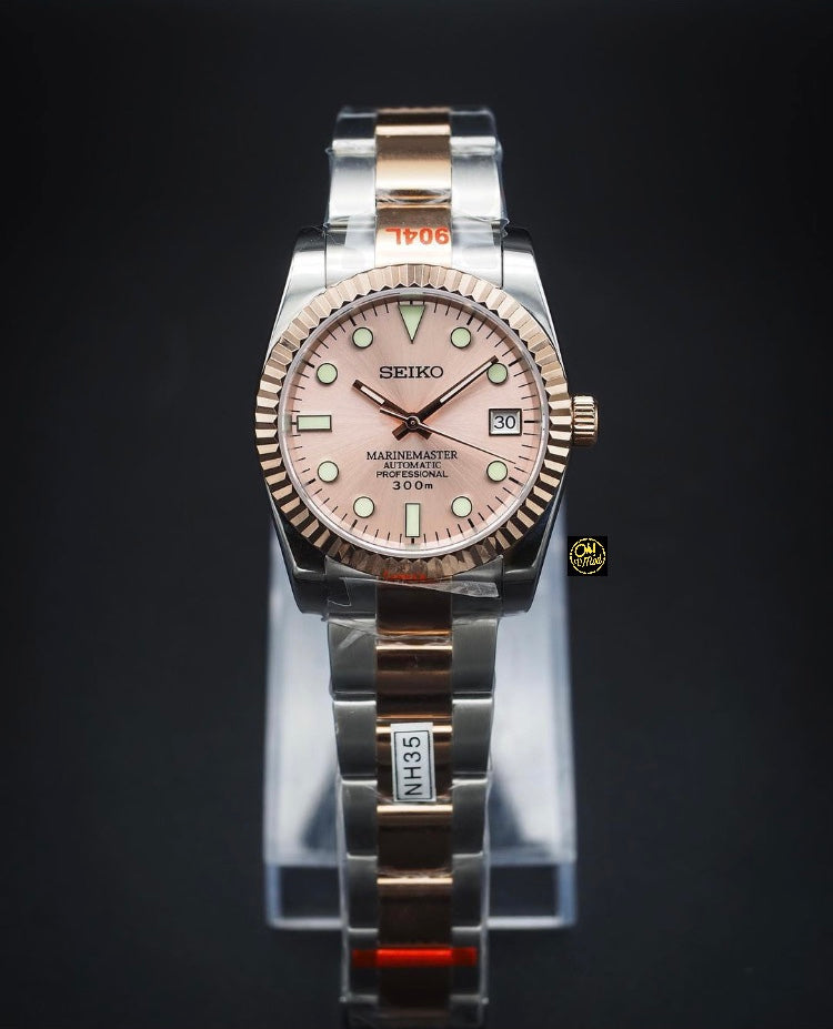 Seiko Mod Datejust "Champagner" zweifarbig