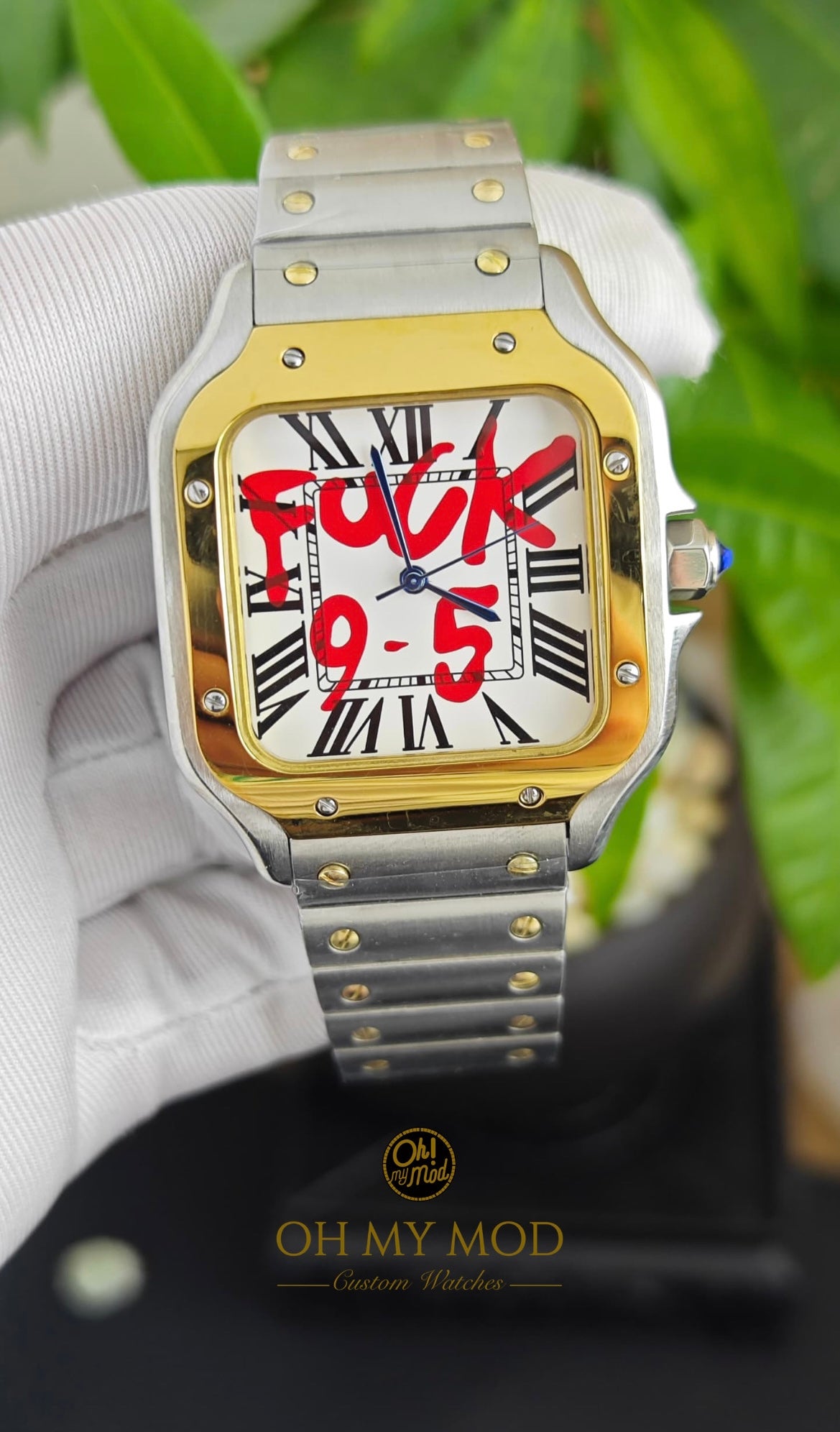 Seiko Mod Santos Edición 9-5 en plata y oro