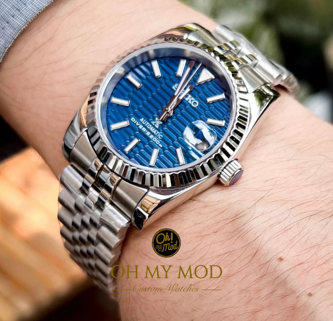 Seiko Mod Datejust „Blaues Motiv“