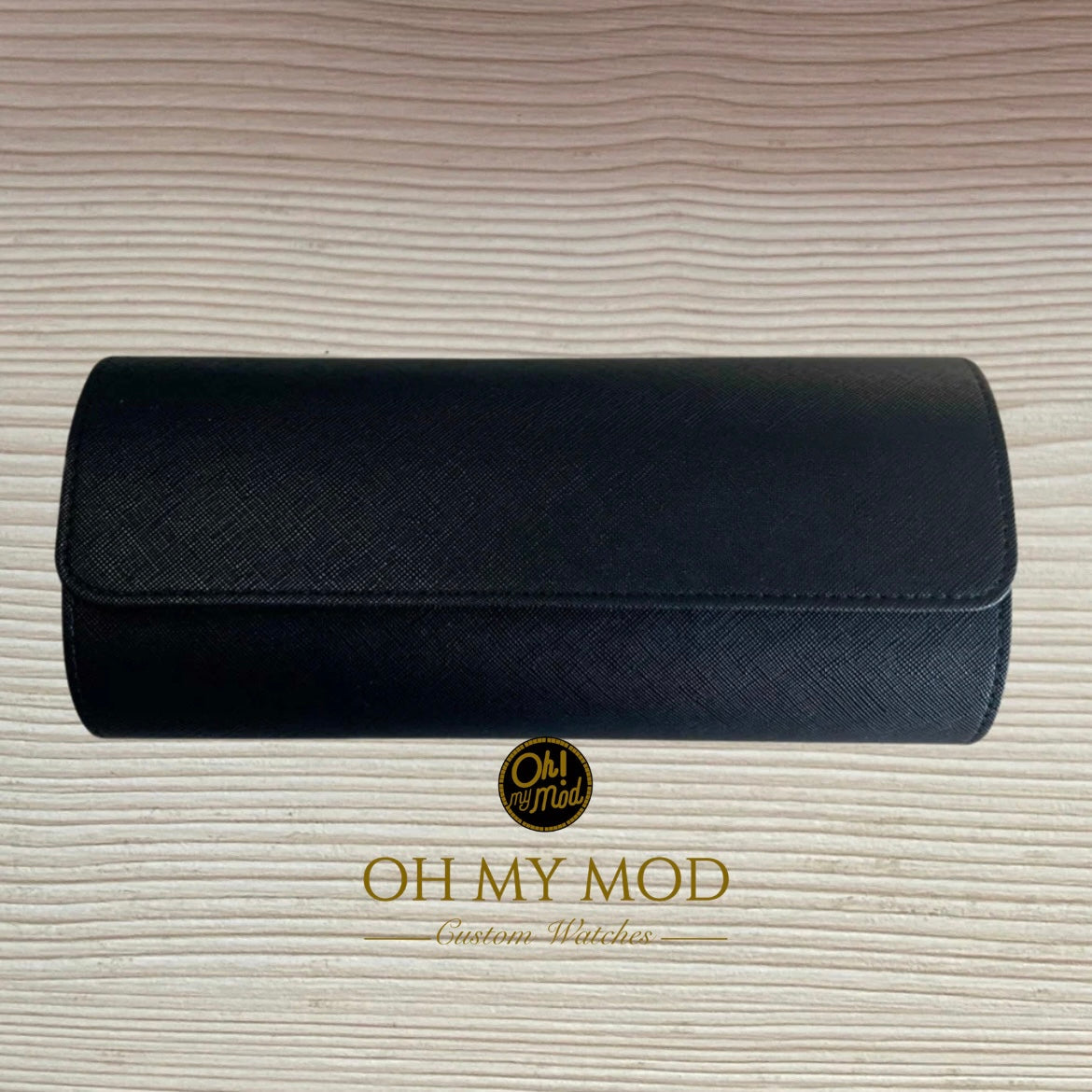 Estuche de viaje para relojes de 3 piezas (negro)