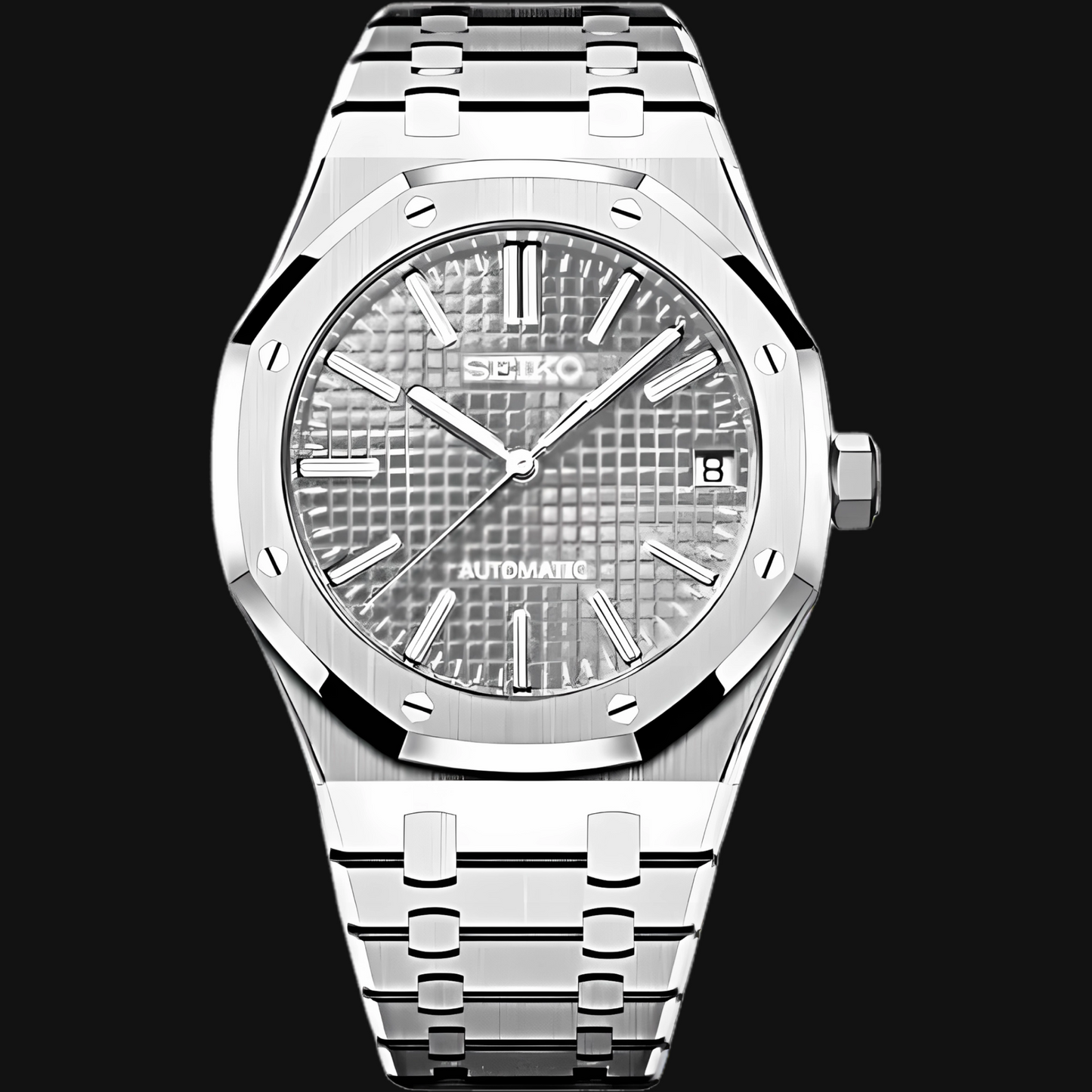Seiko Mod Royal Oak "Plata"