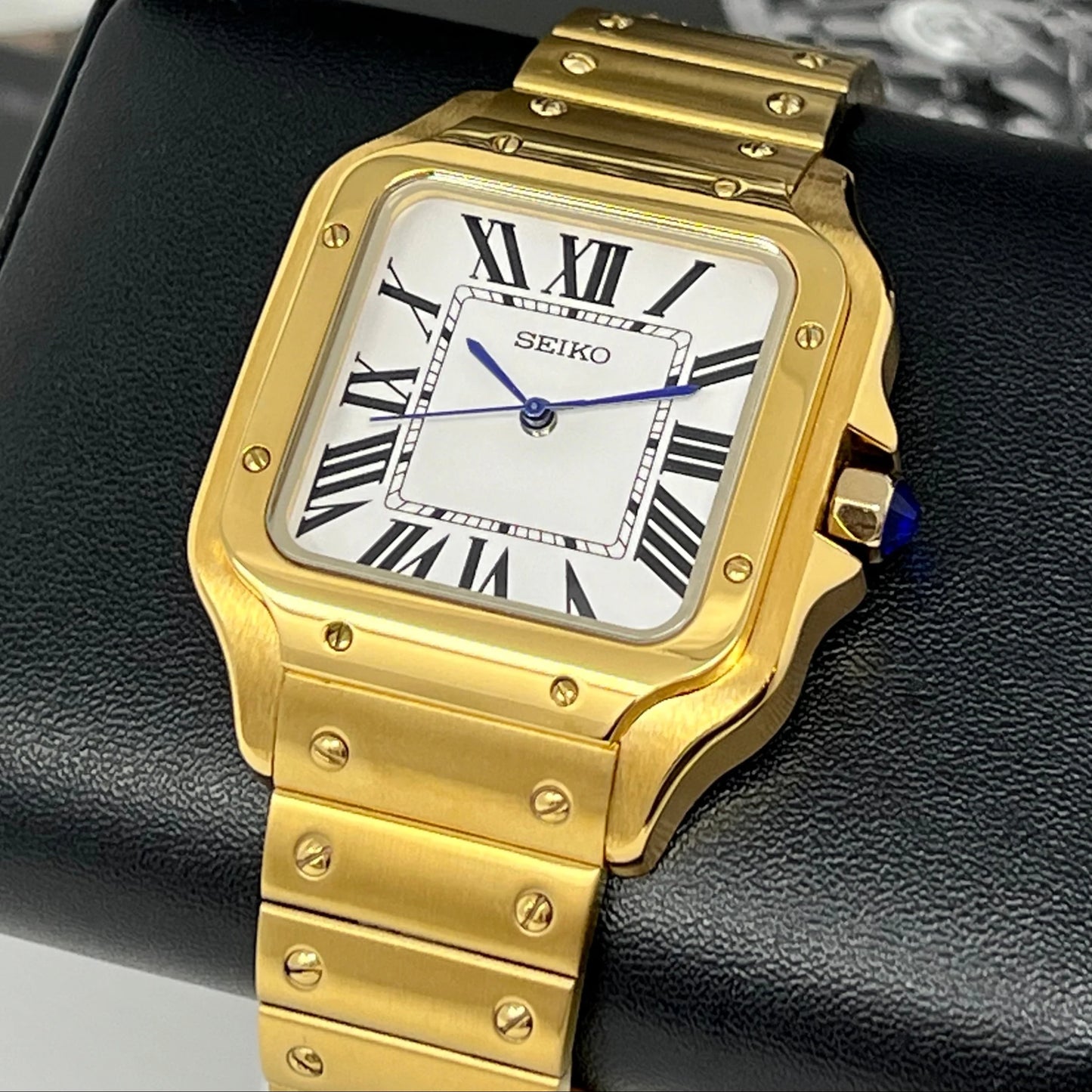 Seiko Mod Santos Gold