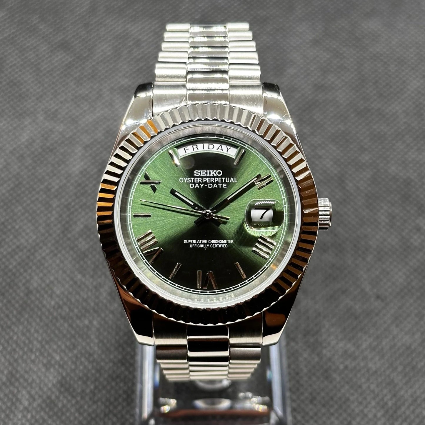 Seiko Mod Daydate „Grüne Olive“