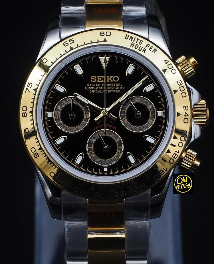 Seiko Mod Daytona "Negro Bicolor"