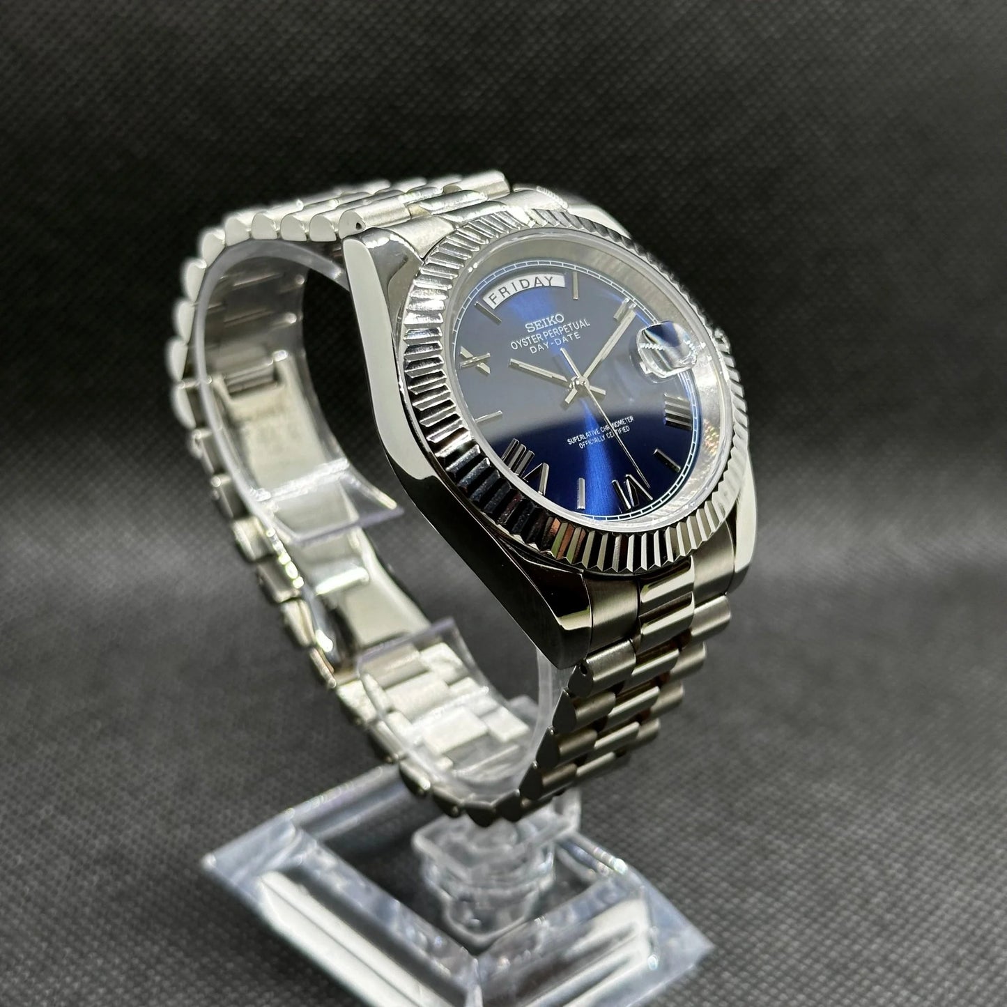 Seiko Mod Daydate „Royal Blue“