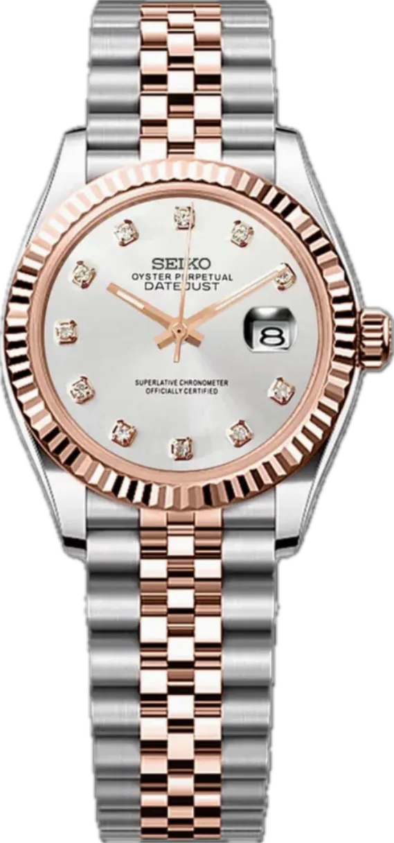 Ladyjust | Rose & Silver Diamonds