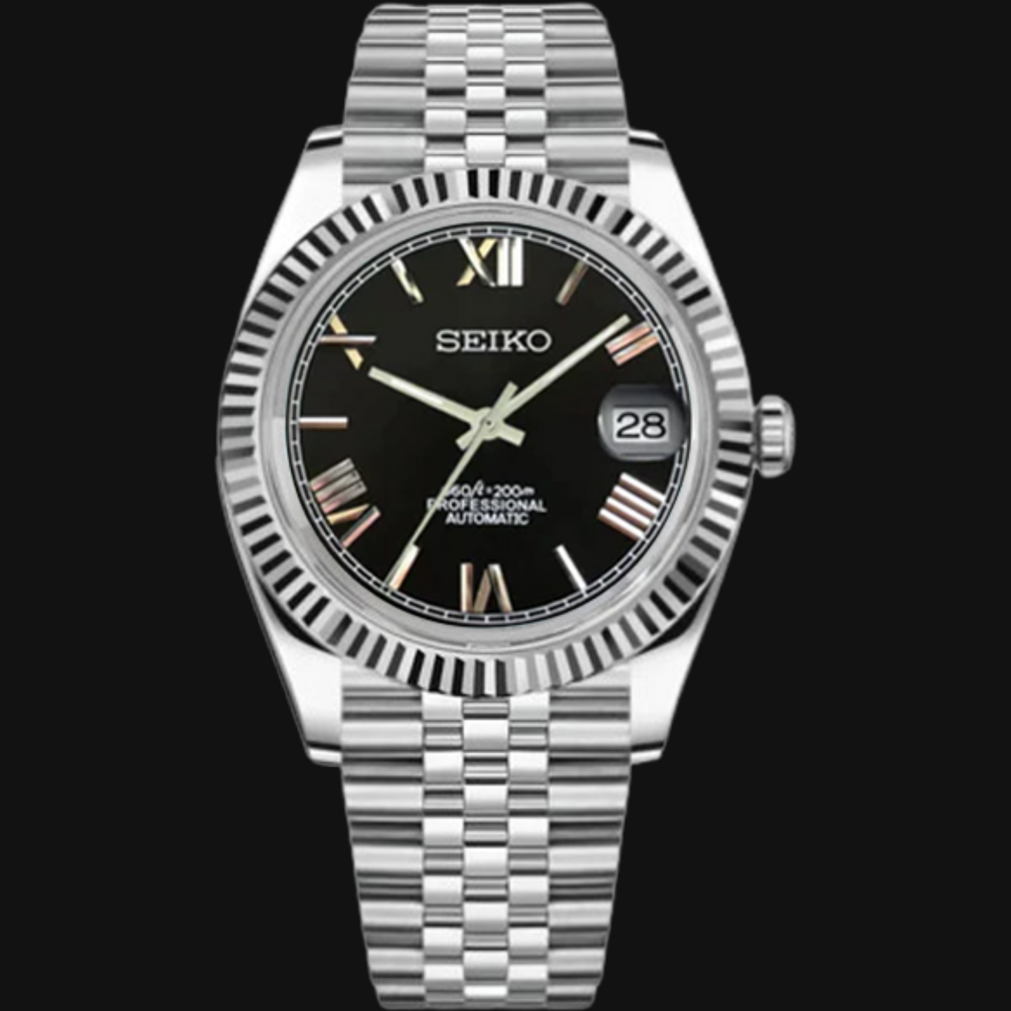 Seiko Mod Datejust „Black Roman“