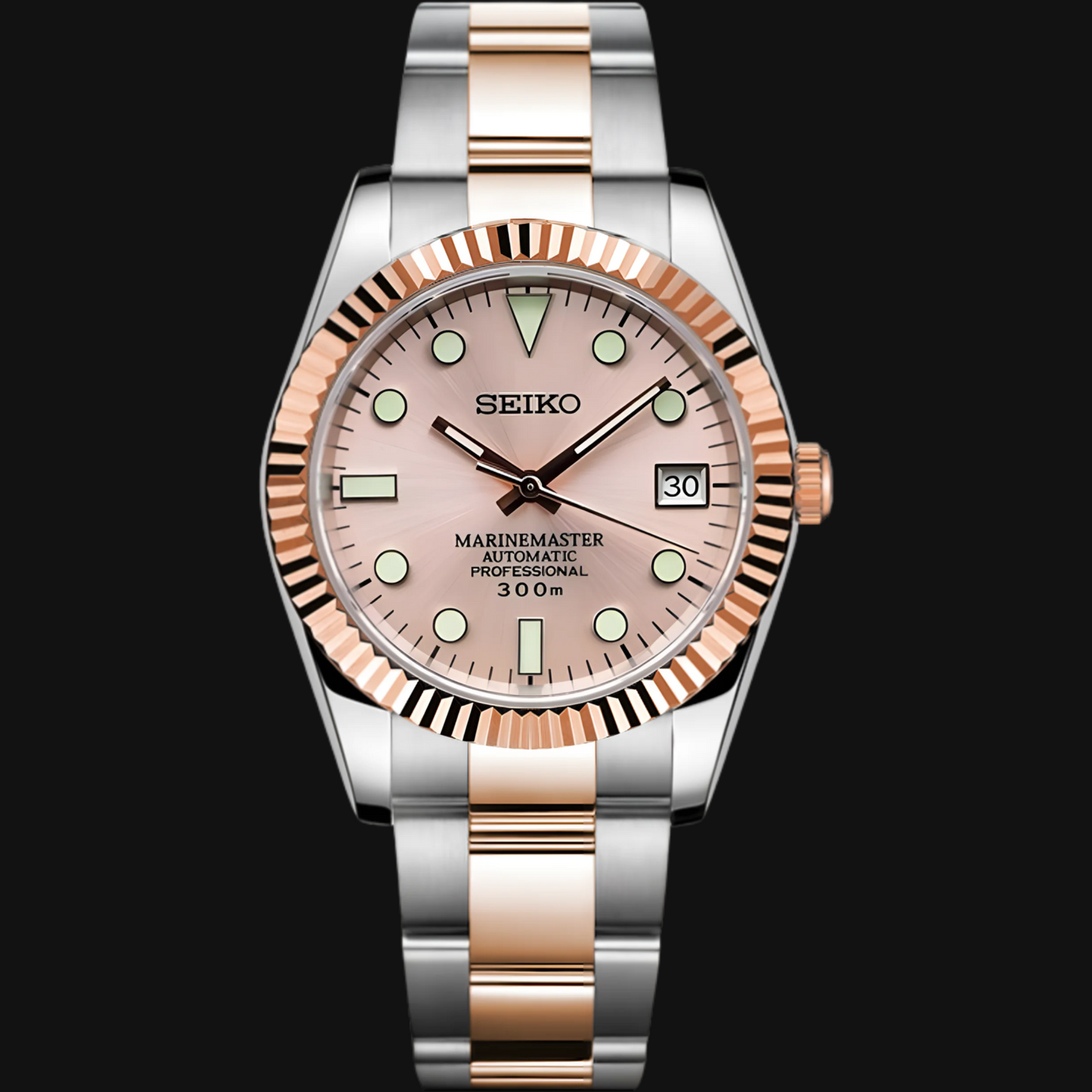 Seiko Mod Datejust "Champagner" zweifarbig
