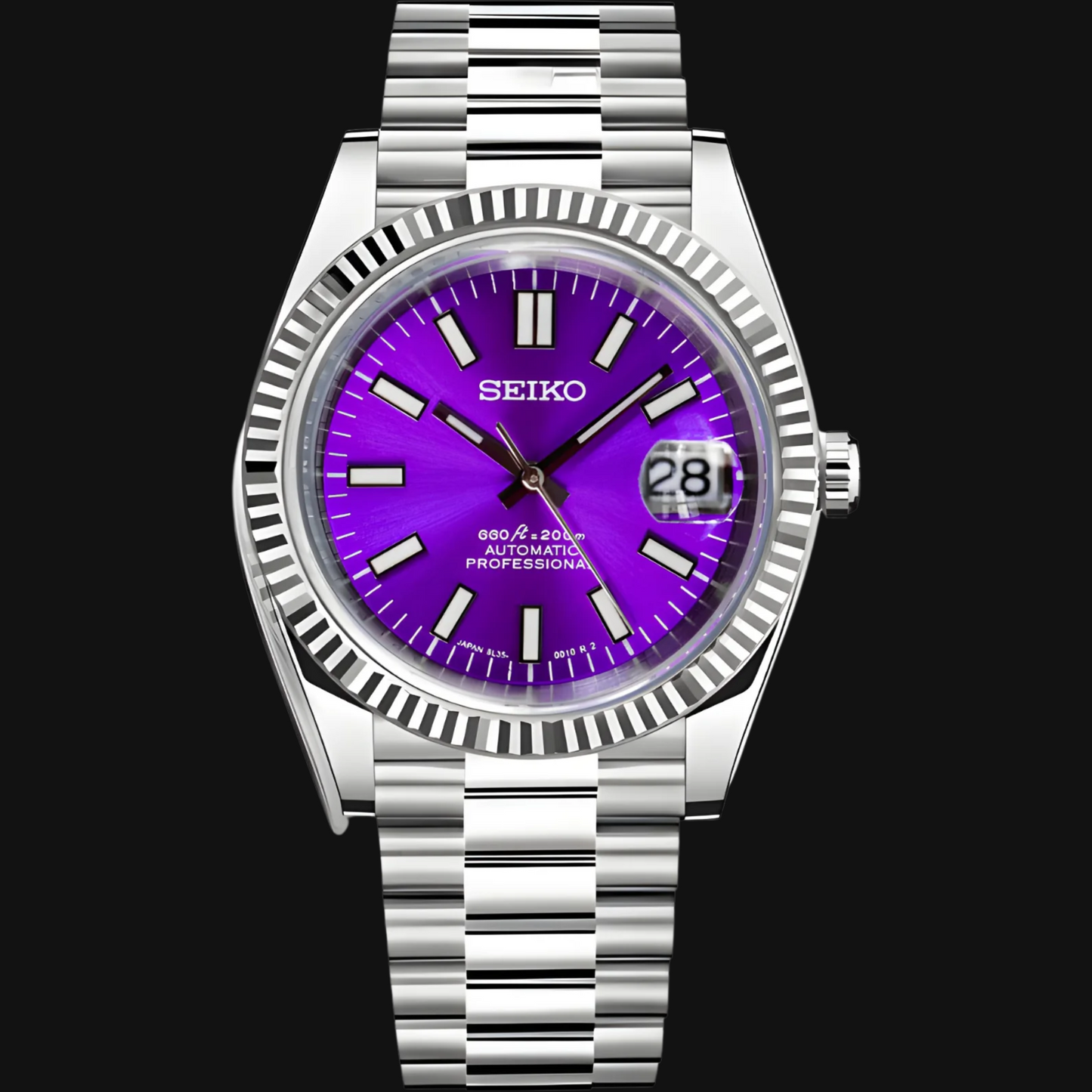 Seiko Mod Datejust "Púrpura"