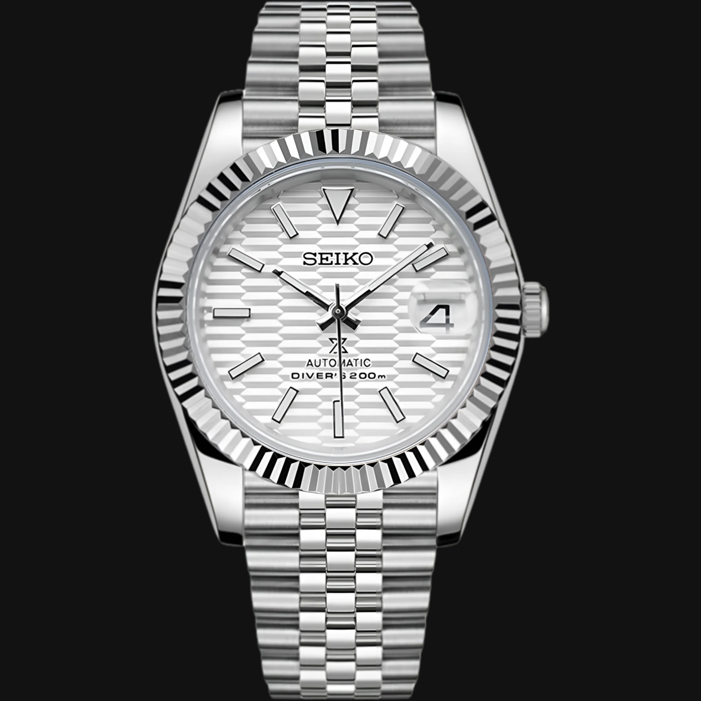 Seiko Mod Datejust „Weißes Motiv“