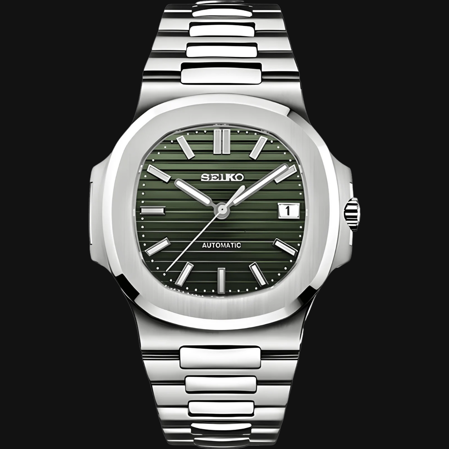 Seiko Mod Nautilus "Oliva verde"