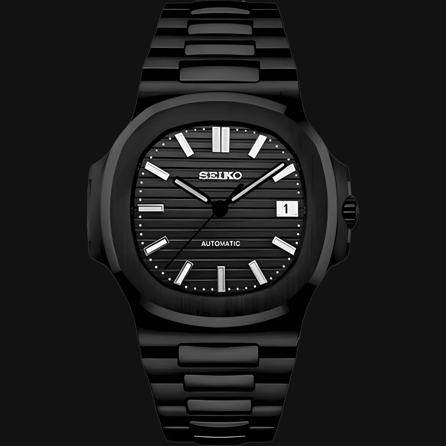 Seiko Mod Nautilus "Doble Negro"