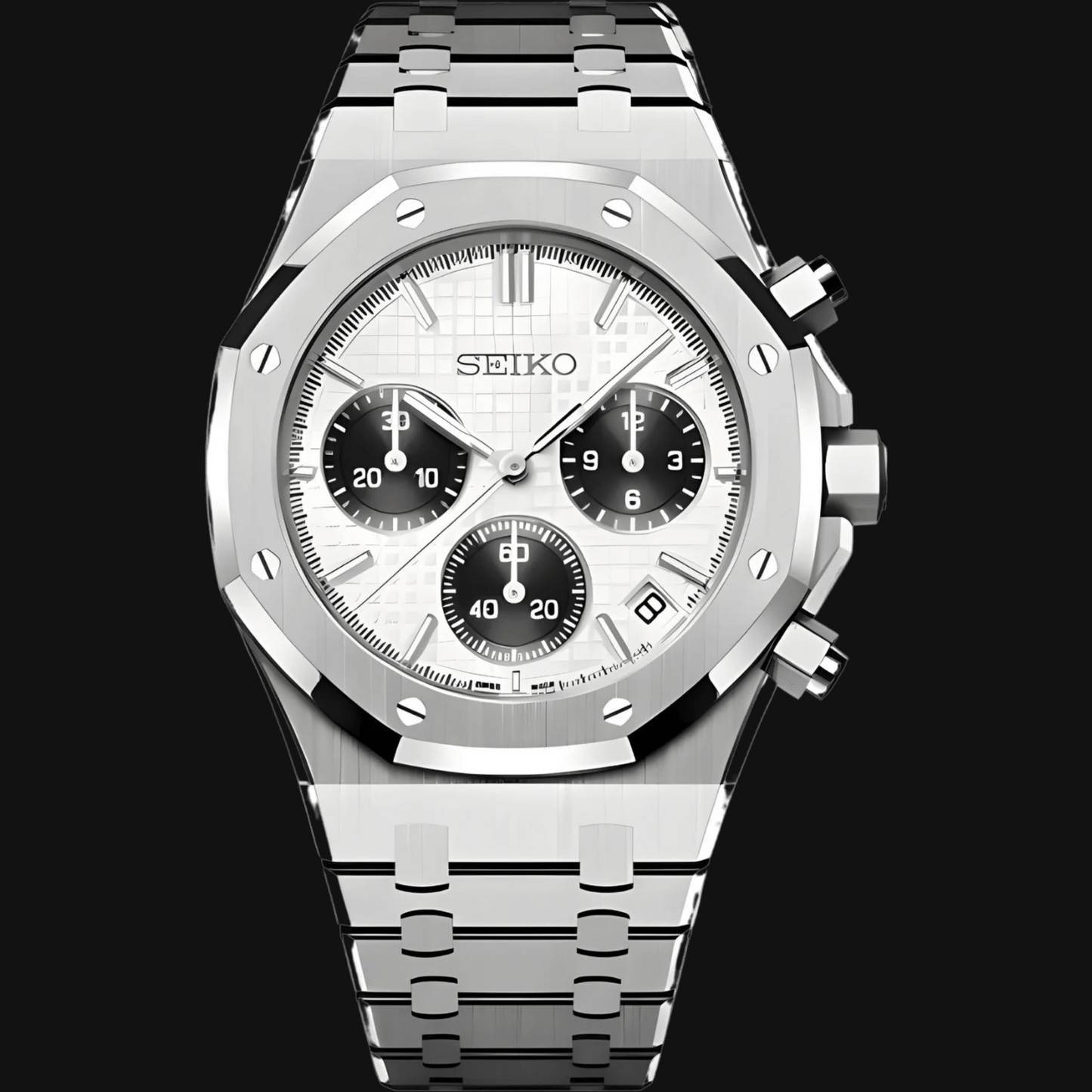 Seiko Mod Royal Oak "Panda Cronógrafo"