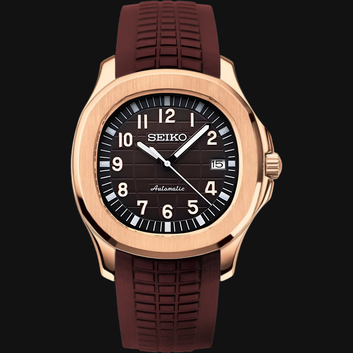 Seiko Mod Aquanaut "Oro rosa y chocolate"