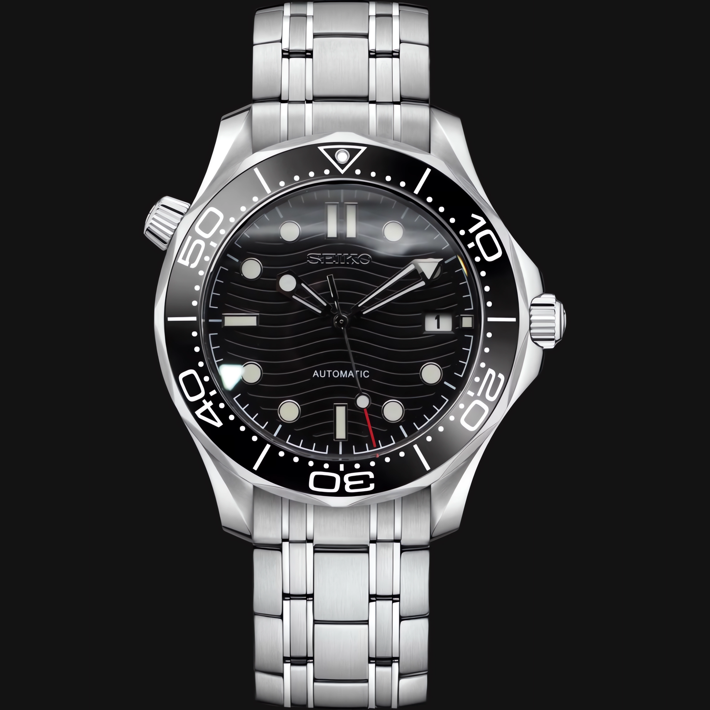 Seiko Mod Seamaster "Schwarz"