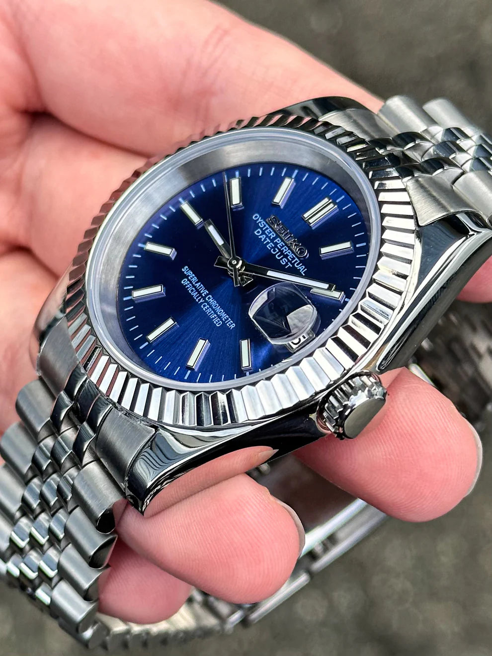 Seiko Mod Datejust "Blue"