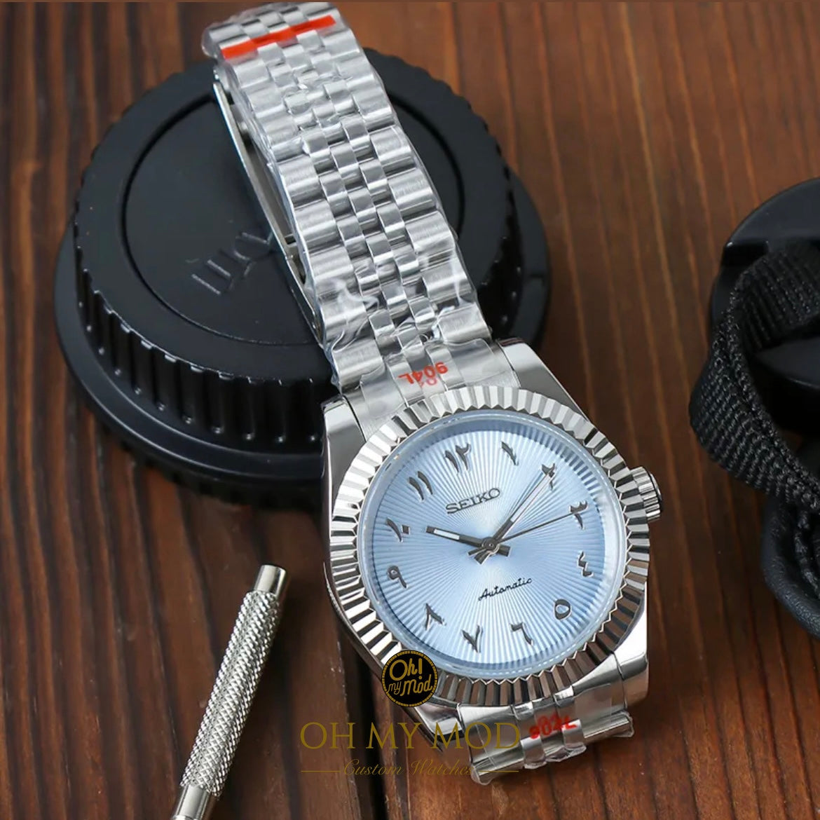 Seiko Mod Datejust "Gradient Blue Arabic"