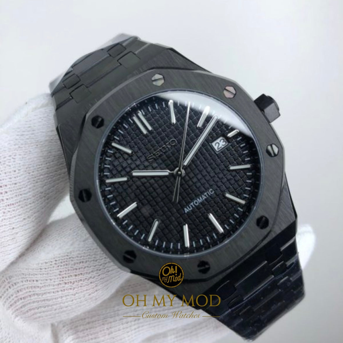 Seiko Mod Royal Oak "Triple Black"