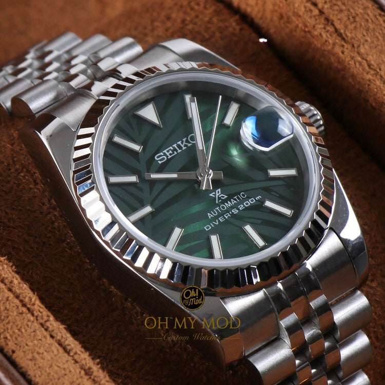 Seiko Mod Datejust "Green Palm”