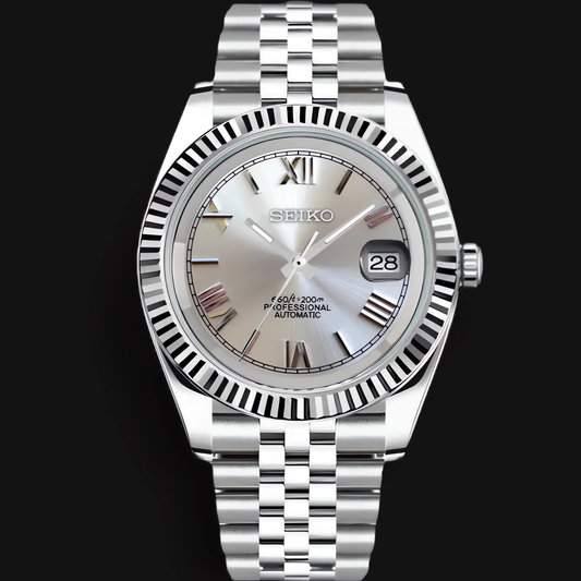 Seiko Mod Datejust "Silver Roman"