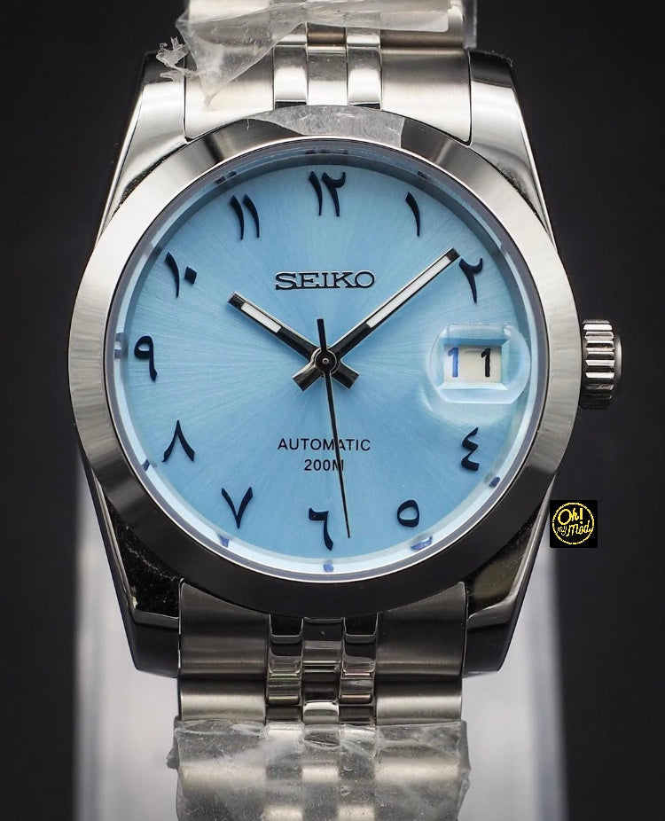 Seiko Mod Datejust "Ice Blue Arabic"