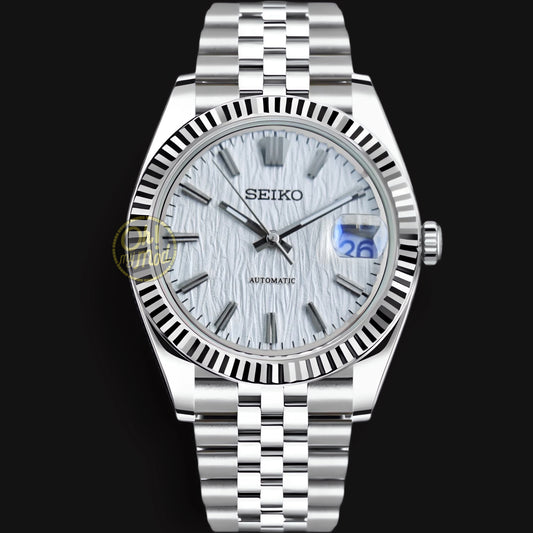 Seiko Mod Datejust "White Waves"