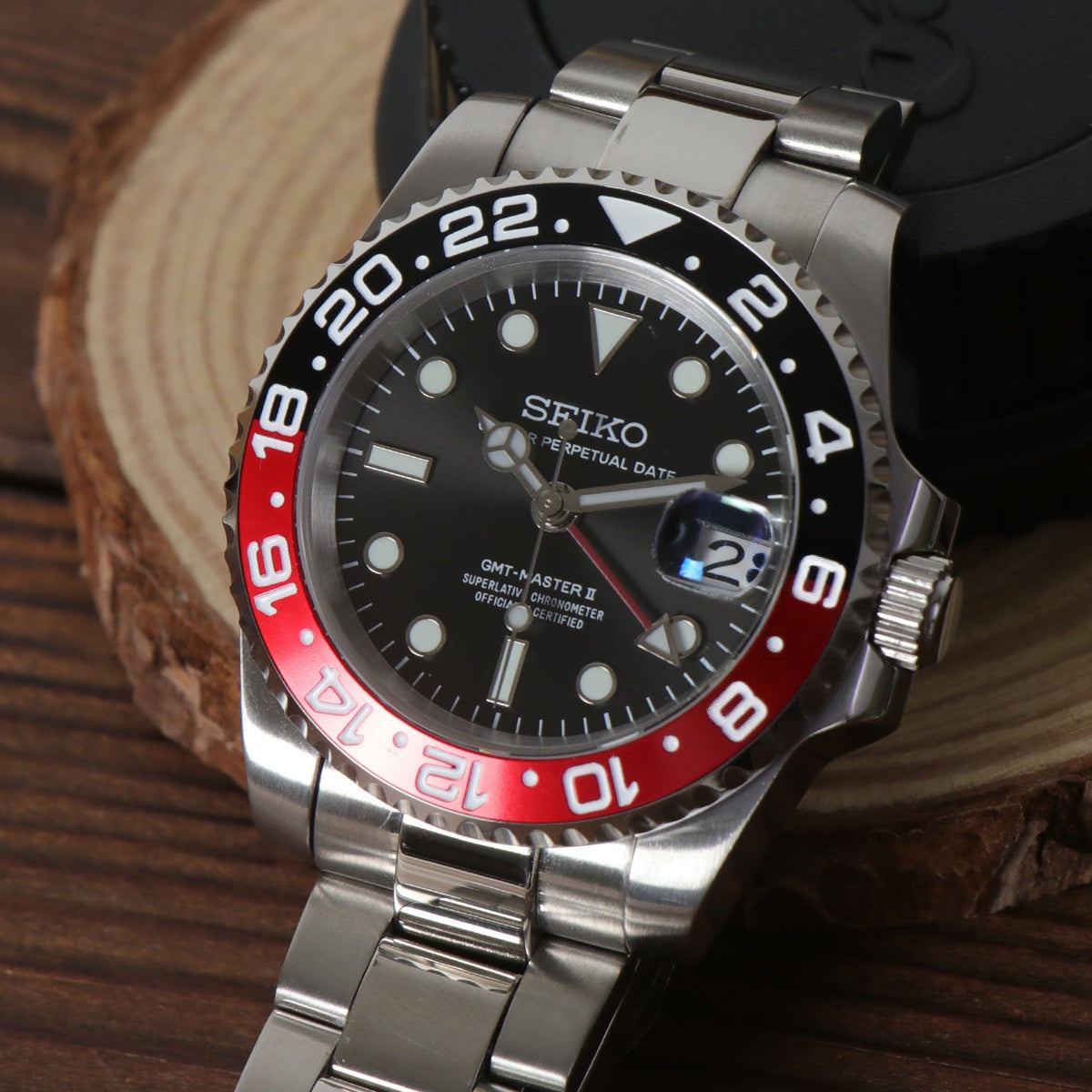 Seiko Mod GMT Master II "Coke"