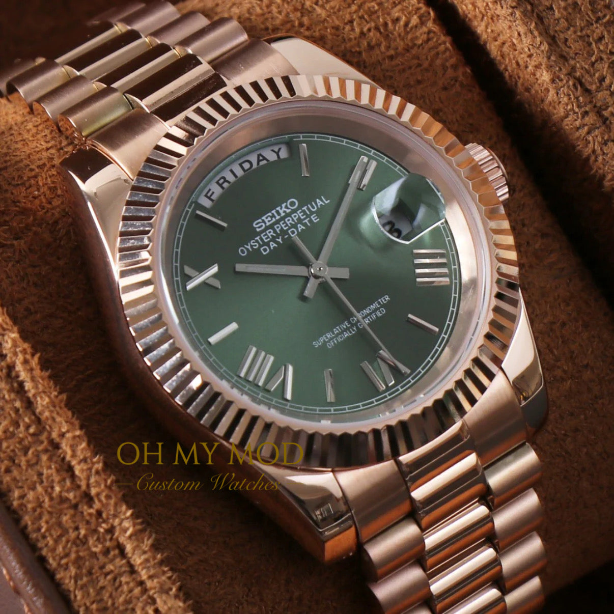 Seikodate "Green Olive" Rose Gold