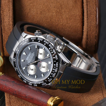 Seitona | Black Rubber strap