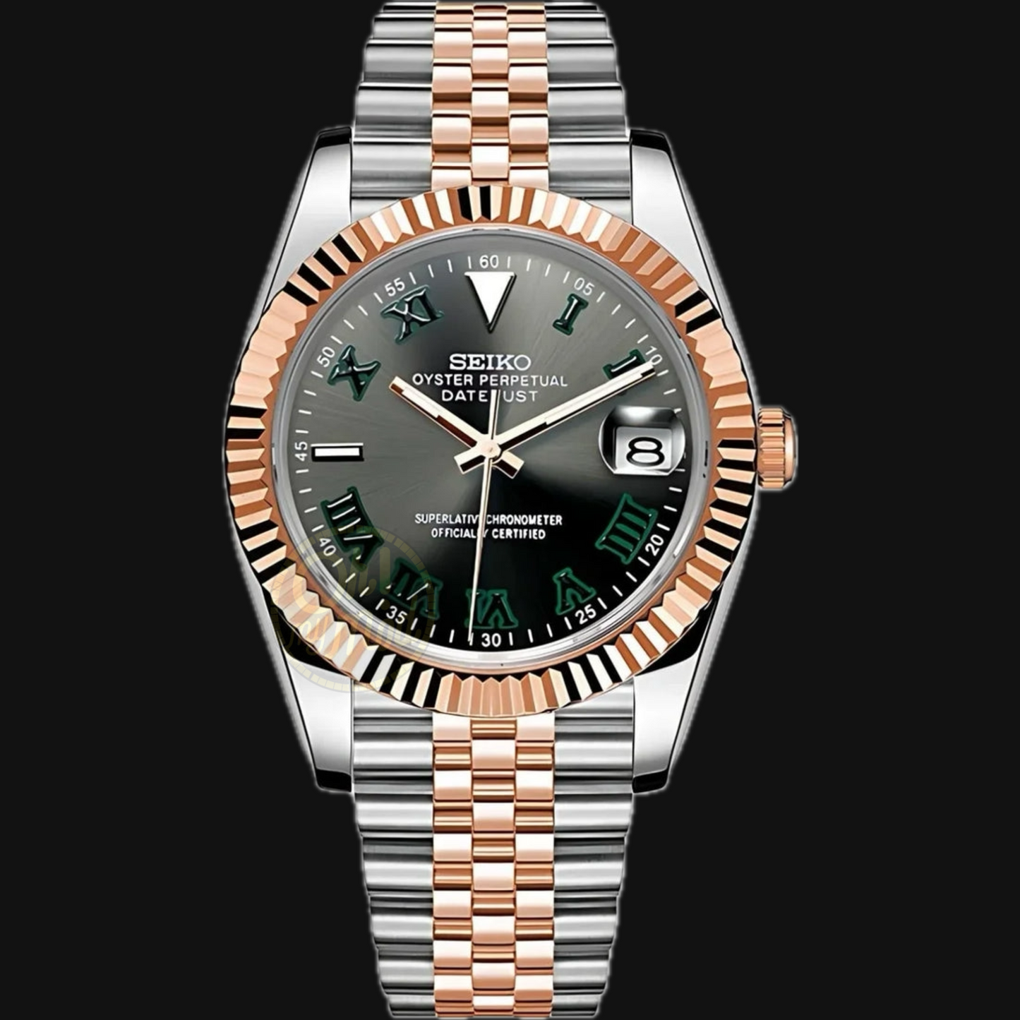 Seiko Mod Datejust "Wimbledon" Two-Tone