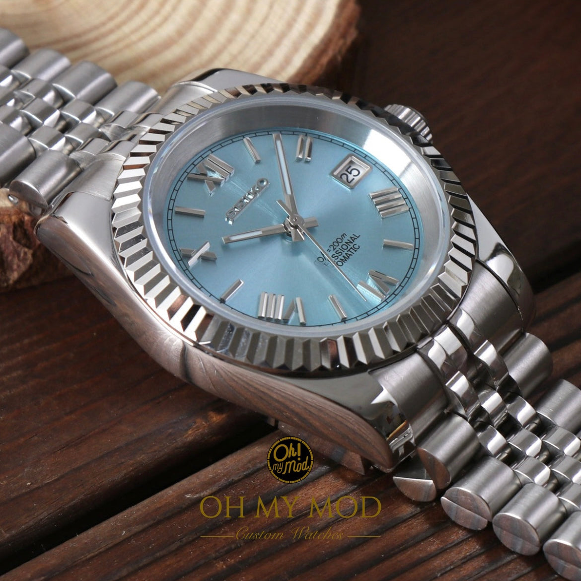 Seiko Mod Datejust "Tiffany Roman"