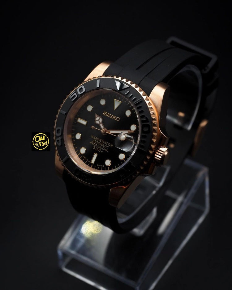 Seiko Mod Yacht Master "Rose Gold &amp; Black"