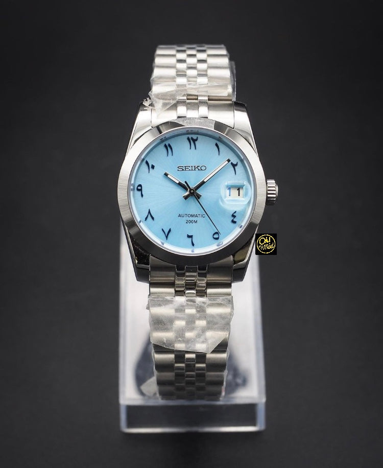 Seiko Mod Datejust "Ice Blue Arabic"