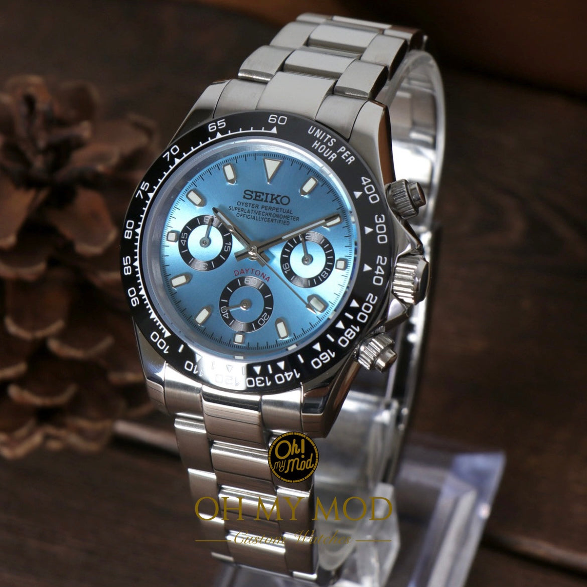 Seiko Mod Daytona "Sky Blue"