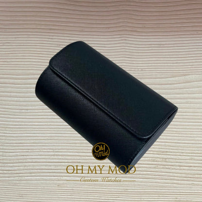 2 Piece Watch Travel Case Set (Black)