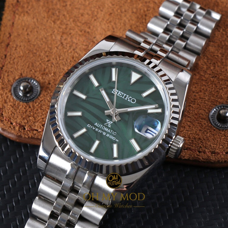 Seiko Mod Datejust "Green Palm”