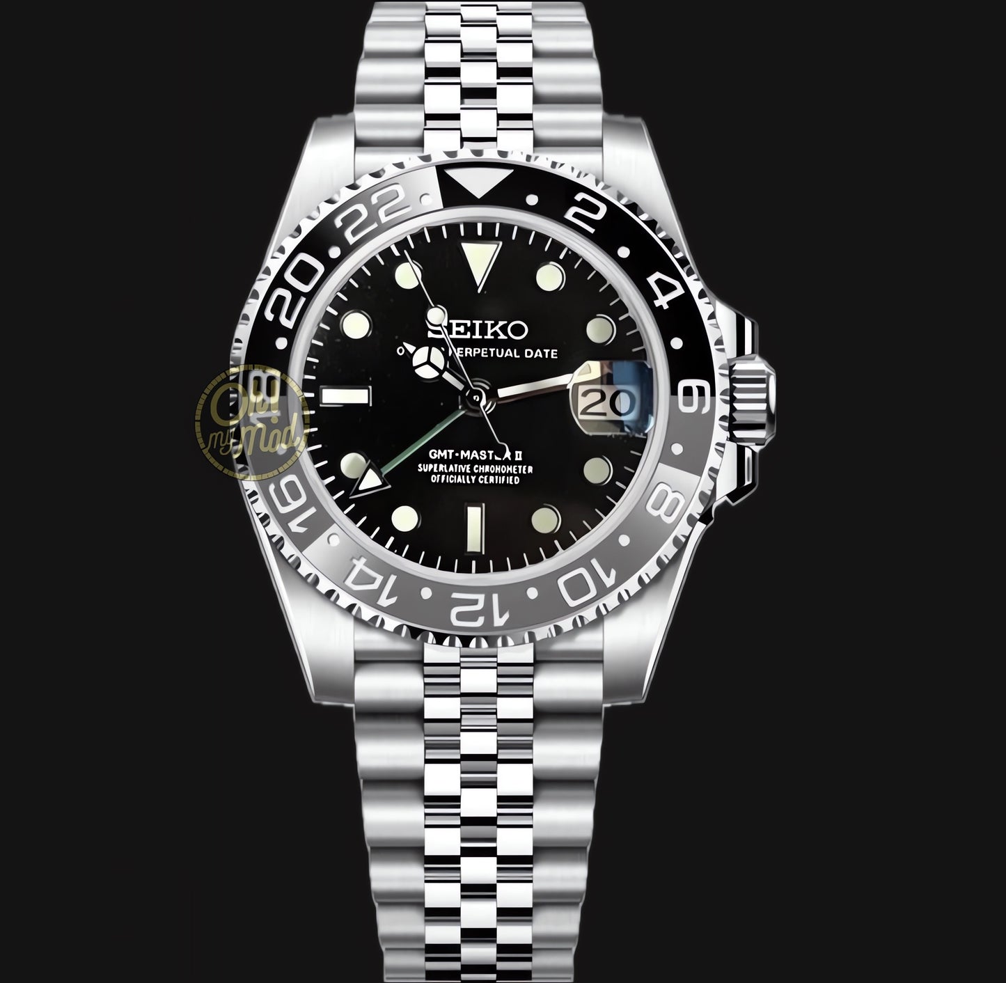 Seiko Mod GMT Master II “Bruce Wayne"