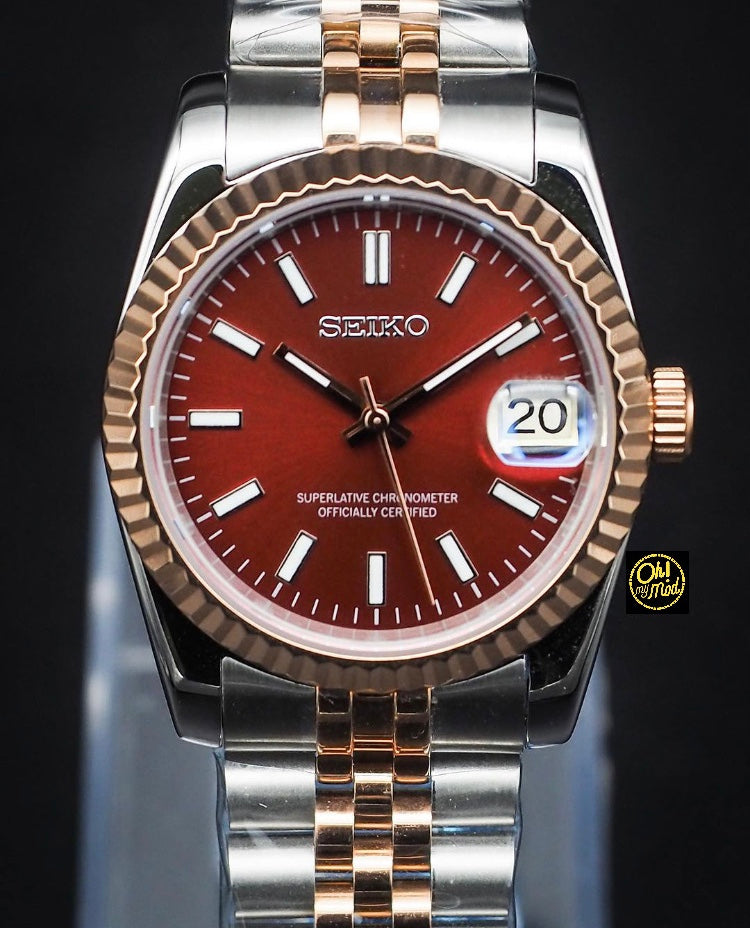 Seiko Mod Datejust "Red" Two-Tones