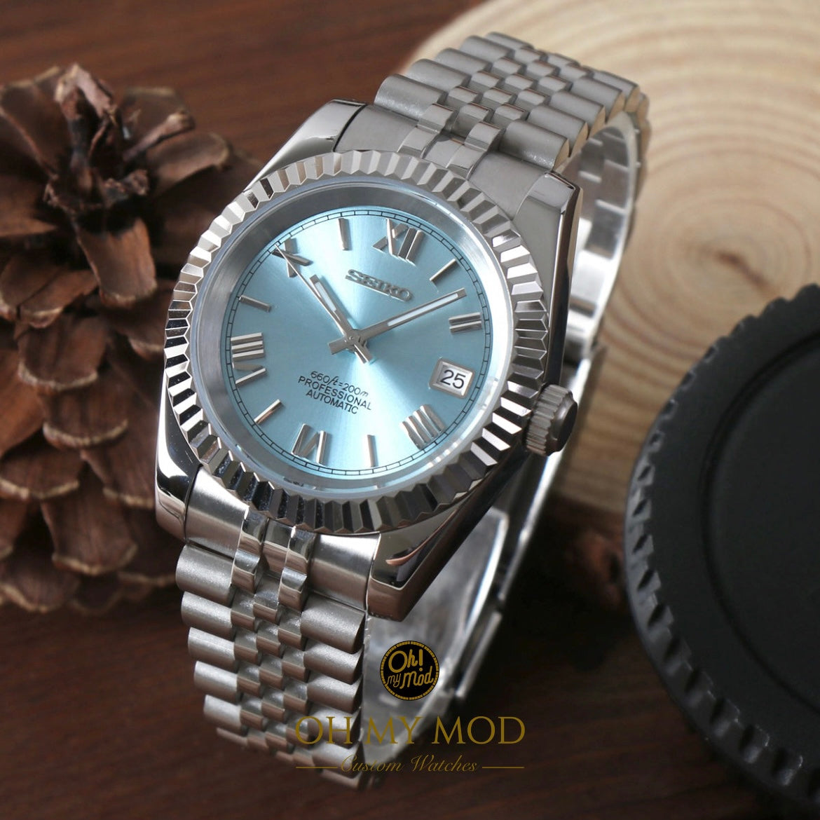 Seiko Mod Datejust "Tiffany Roman"