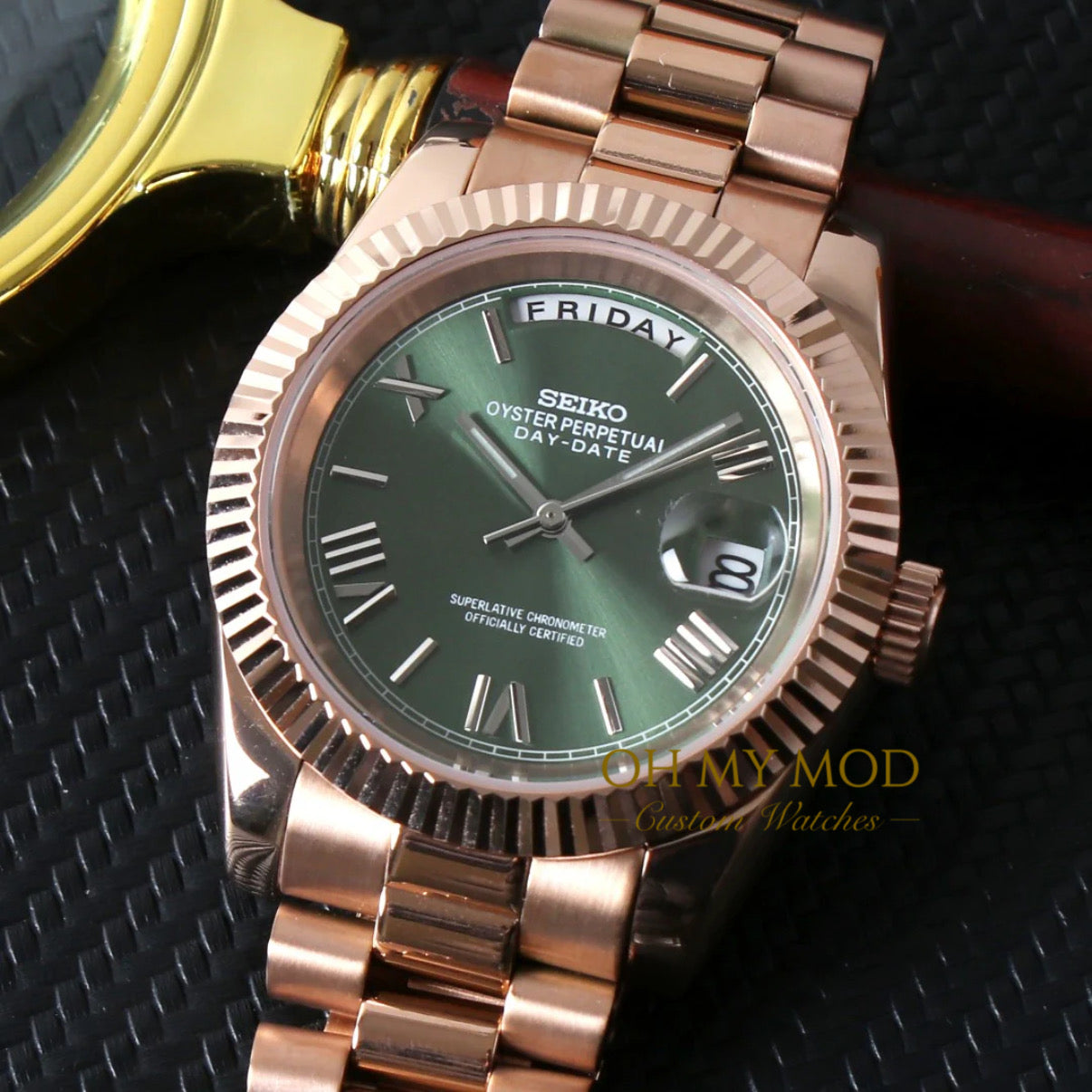 Seikodate "Green Olive" Rose Gold