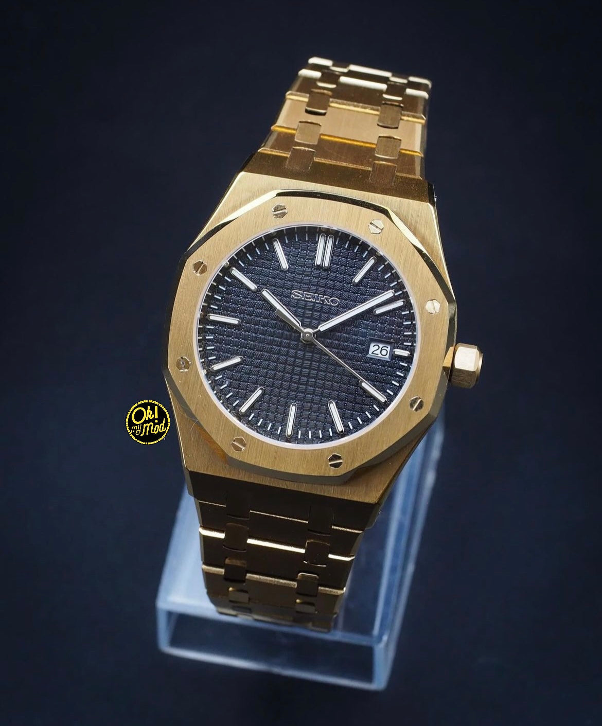 Seiko Mod Royal Oak "Gold & Black"