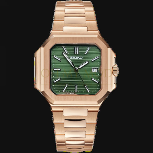 Seiko Mod Cubitus Rose Gold "Green"