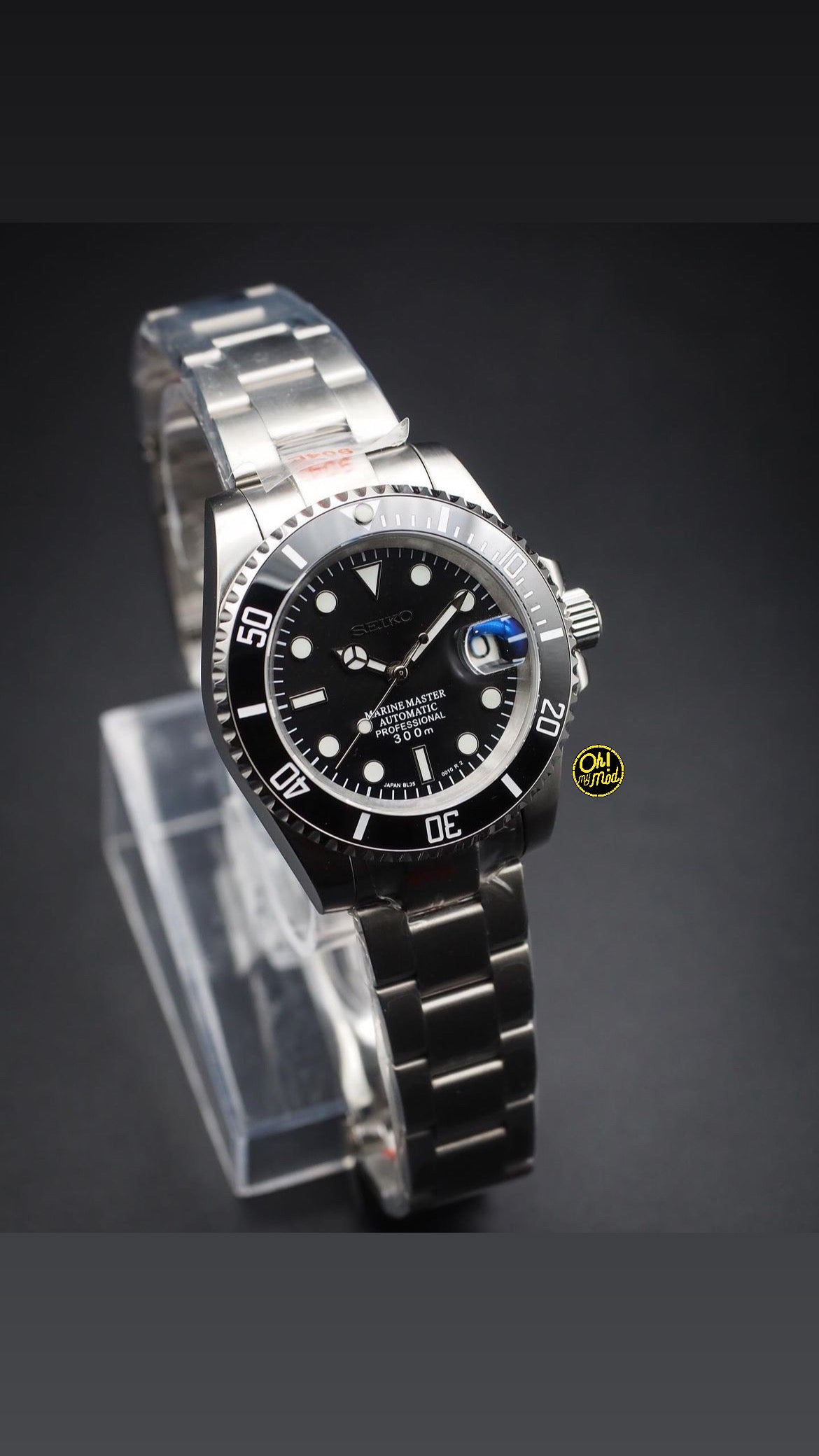 Seiko Mod Submariner "Black"