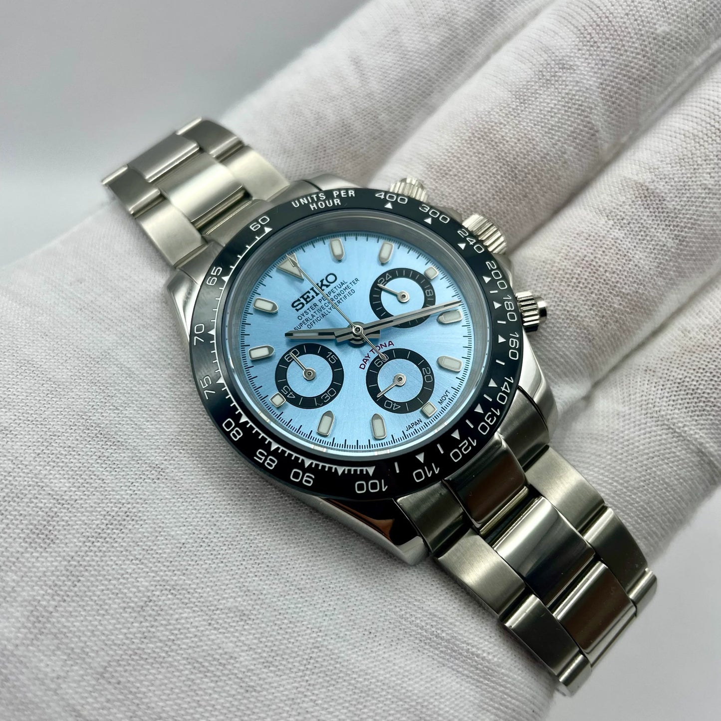 Seiko Mod Daytona "Sky Blue"