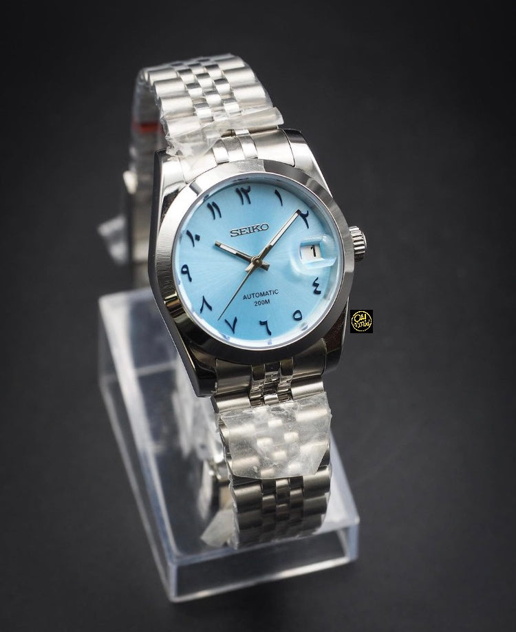 Seiko Mod Datejust "Ice Blue Arabic"