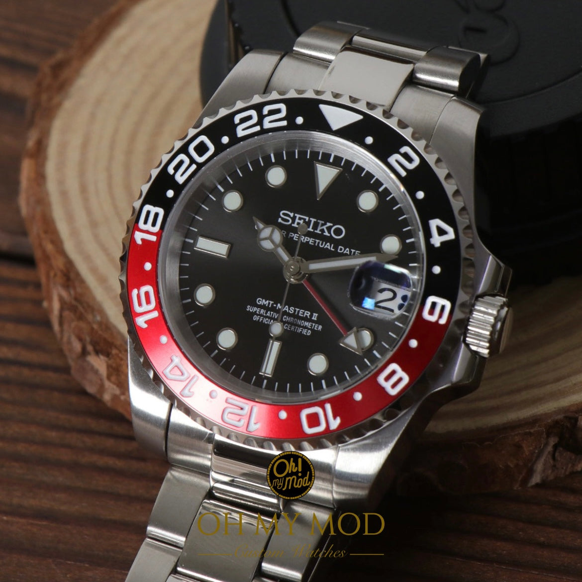 Seiko Mod GMT Master II "Coke"