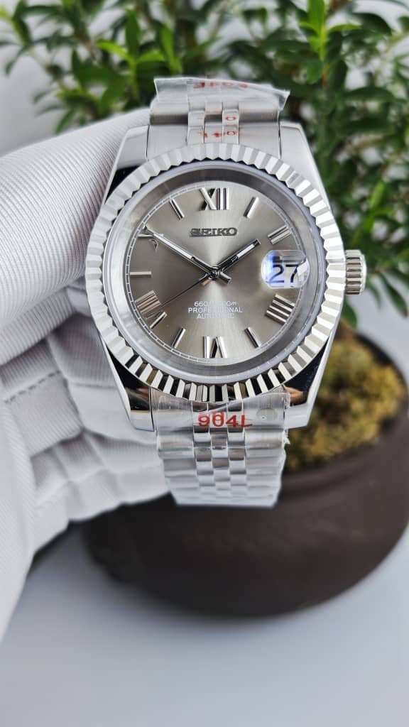 Seiko Mod Datejust "Silver Roman"