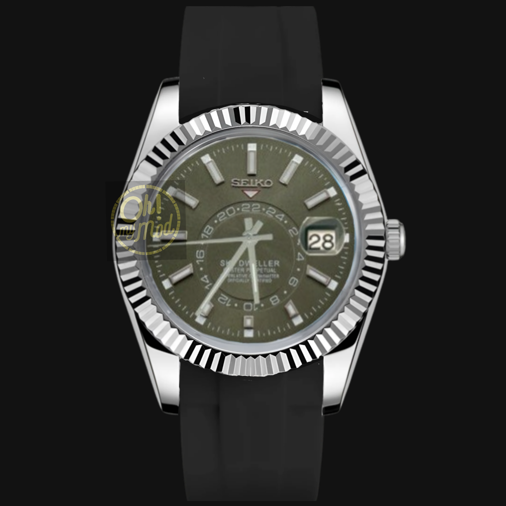 Seiko Mod Sky Dweller Green