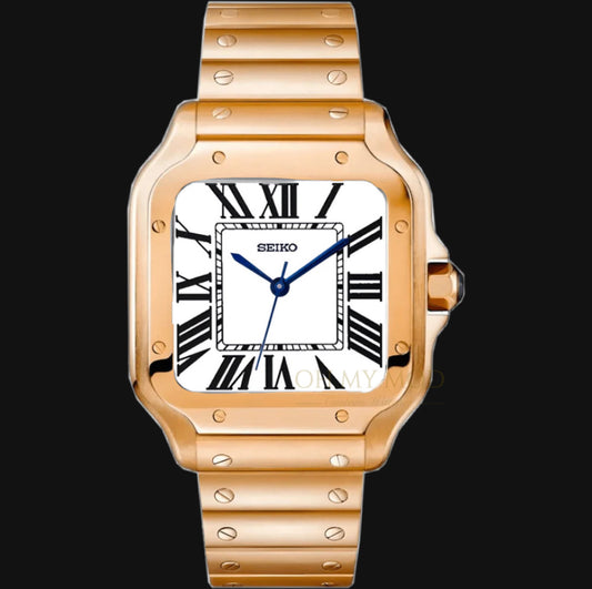 Seiko Mod Santos Rose Gold